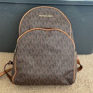 Michael Kors Signature Brown Backpack